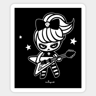Rock Girl Black Sticker
